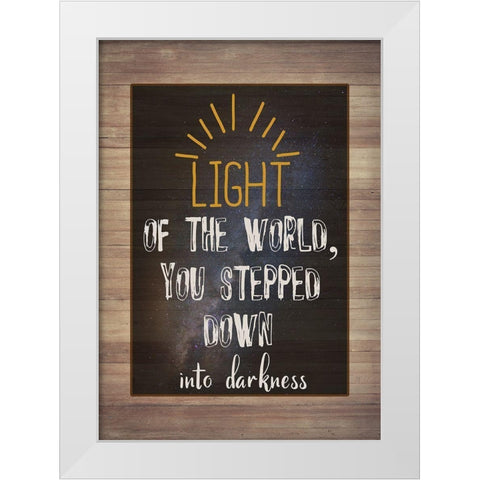 Light Of The World White Modern Wood Framed Art Print by Phillip, Jamie