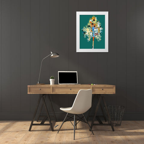 Sprung 1 White Modern Wood Framed Art Print by Phillip, Jamie