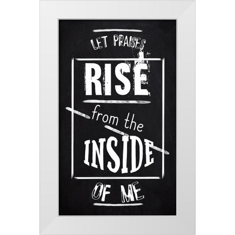 Praises White Modern Wood Framed Art Print by Phillip, Jamie