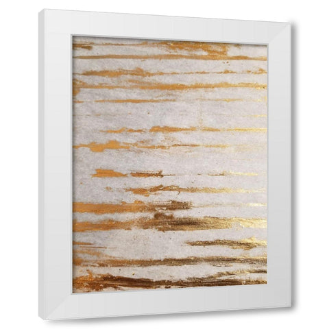 Golden Creation 1 White Modern Wood Framed Art Print by Phillip, Jamie