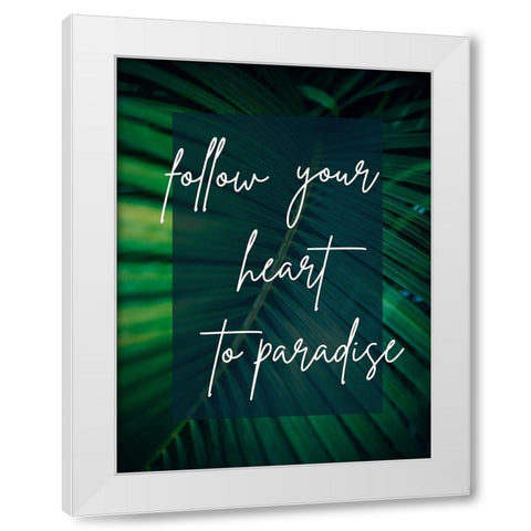 Paradise White Modern Wood Framed Art Print by Phillip, Jamie