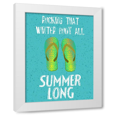 Flipflops 2 White Modern Wood Framed Art Print by Phillip, Jamie