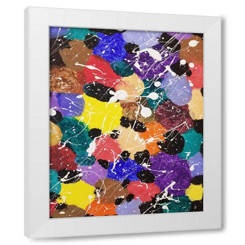 Drip Drop Color Pop 1 White Modern Wood Framed Art Print by Phillip, Jamie