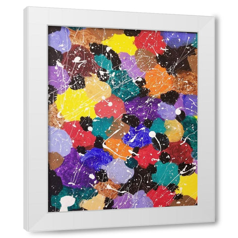 Drip Drop Color Pop 2 White Modern Wood Framed Art Print by Phillip, Jamie