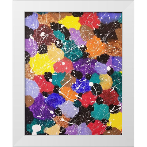 Drip Drop Color Pop 2 White Modern Wood Framed Art Print by Phillip, Jamie