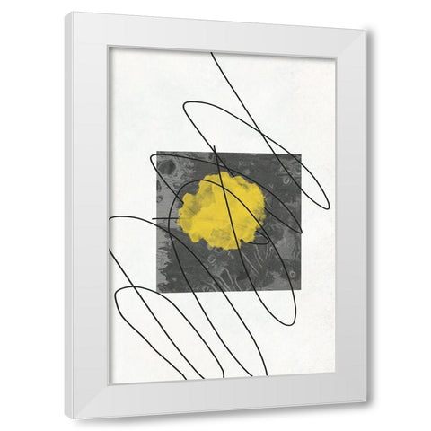 Lined Abstract 3 White Modern Wood Framed Art Print by Phillip, Jamie