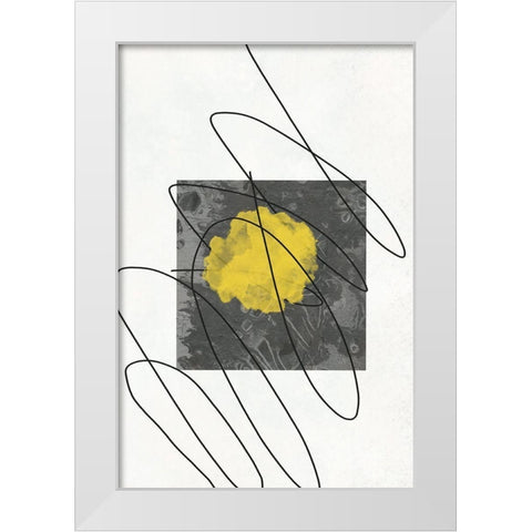 Lined Abstract 3 White Modern Wood Framed Art Print by Phillip, Jamie