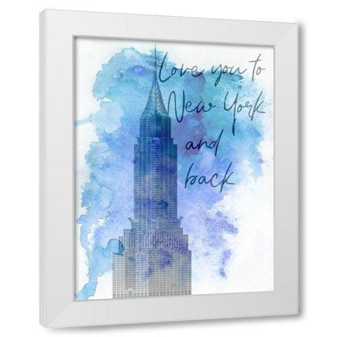 New York And Back White Modern Wood Framed Art Print by Phillip, Jamie