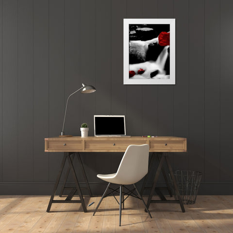 Red Rocks River 1 White Modern Wood Framed Art Print by Phillip, Jamie