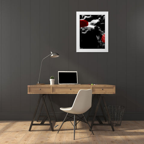 Red Rocks River 2 White Modern Wood Framed Art Print by Phillip, Jamie