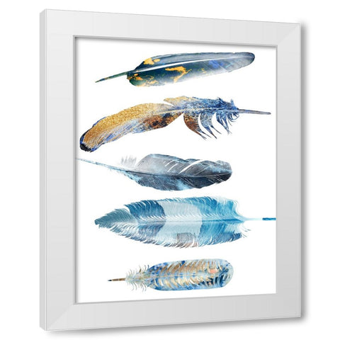 Feather Fluff White Modern Wood Framed Art Print by Phillip, Jamie