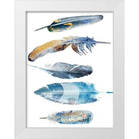 Feather Fluff White Modern Wood Framed Art Print by Phillip, Jamie