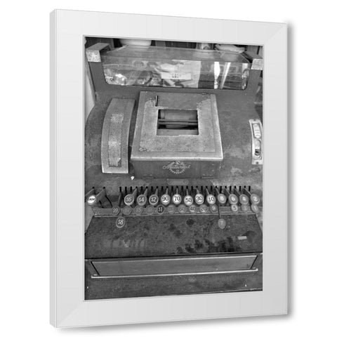 Cash Register White Modern Wood Framed Art Print by Phillip, Jamie