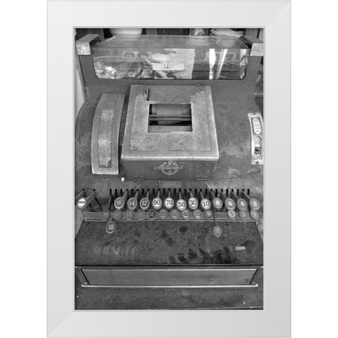 Cash Register White Modern Wood Framed Art Print by Phillip, Jamie