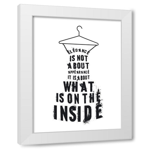 Elegance White Modern Wood Framed Art Print by Phillip, Jamie