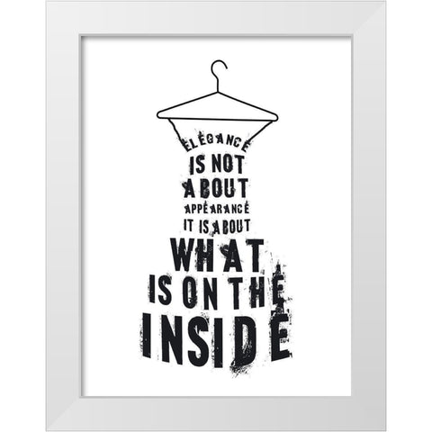 Elegance White Modern Wood Framed Art Print by Phillip, Jamie