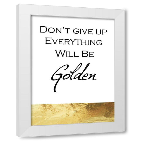 Golden White Modern Wood Framed Art Print by Phillip, Jamie