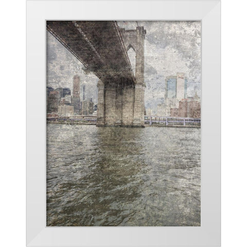 BKLN BRDG White Modern Wood Framed Art Print by Phillip, Jamie