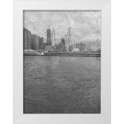 NY White Modern Wood Framed Art Print by Phillip, Jamie