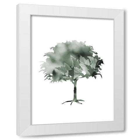 Aqua Tree 3 White Modern Wood Framed Art Print by Phillip, Jamie