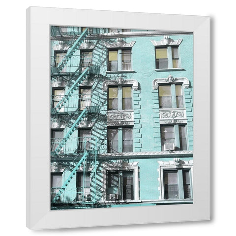 Town House 2 White Modern Wood Framed Art Print by Phillip, Jamie