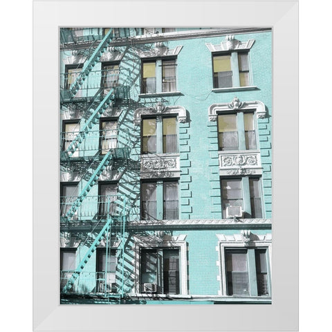 Town House 2 White Modern Wood Framed Art Print by Phillip, Jamie