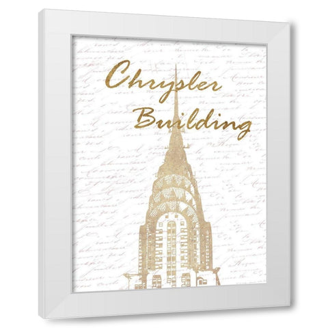 Chrysler NY White Modern Wood Framed Art Print by Phillip, Jamie