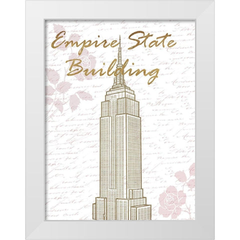 Empire NY White Modern Wood Framed Art Print by Phillip, Jamie