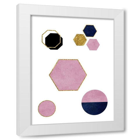 Where Ever You Geo White Modern Wood Framed Art Print by Phillip, Jamie