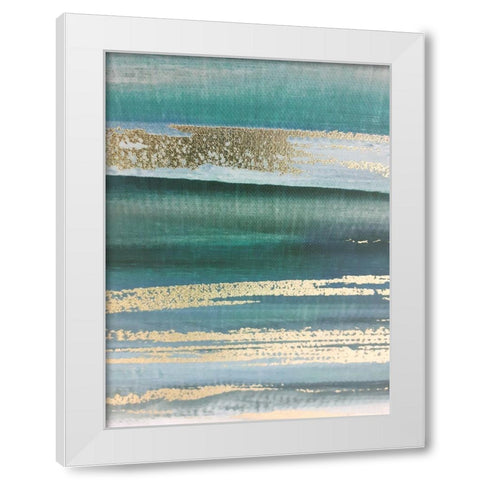 Streaks Of Gold White Modern Wood Framed Art Print by Phillip, Jamie