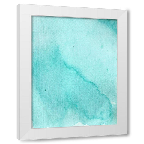Aqua Canvas White Modern Wood Framed Art Print by Phillip, Jamie