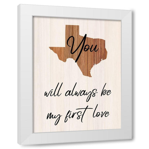 Texas White Modern Wood Framed Art Print by Phillip, Jamie