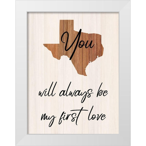 Texas White Modern Wood Framed Art Print by Phillip, Jamie