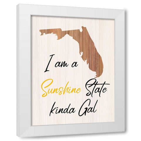 Florida White Modern Wood Framed Art Print by Phillip, Jamie