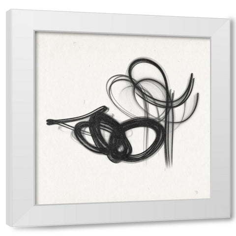 Curls White Modern Wood Framed Art Print by Phillip, Jamie