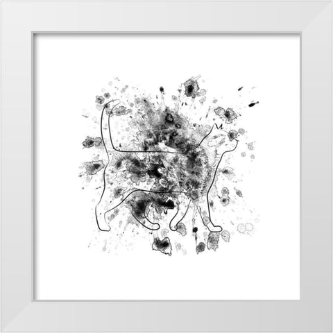 Catty Walk White Modern Wood Framed Art Print by Phillip, Jamie