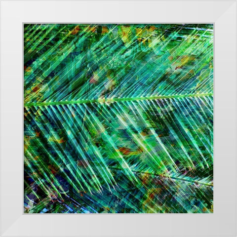 Tropical Palm White Modern Wood Framed Art Print by Phillip, Jamie