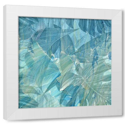 Blue Tropics White Modern Wood Framed Art Print by Phillip, Jamie