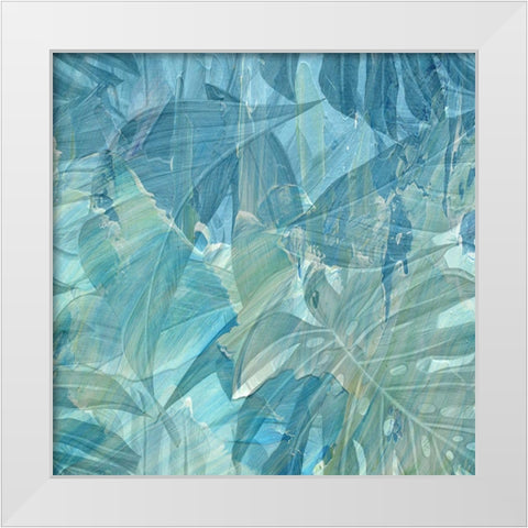 Blue Tropics White Modern Wood Framed Art Print by Phillip, Jamie