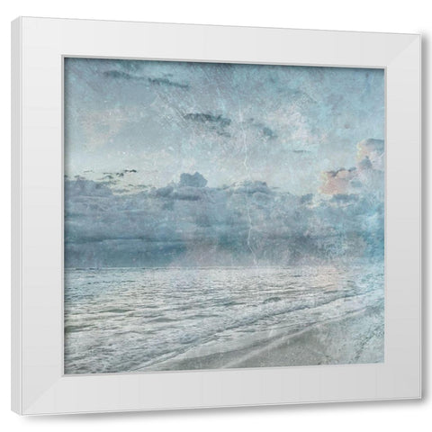 Evening At The Bay White Modern Wood Framed Art Print by Phillip, Jamie