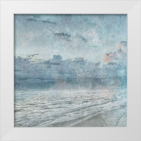 Evening At The Bay White Modern Wood Framed Art Print by Phillip, Jamie