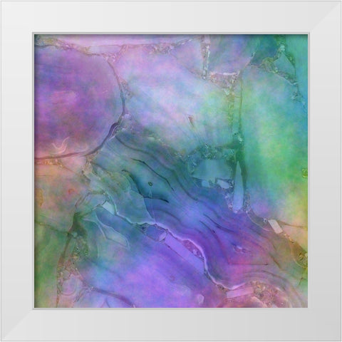 Blending Crystal 2 White Modern Wood Framed Art Print by Phillip, Jamie