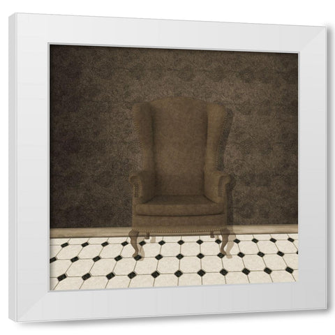 Relax In Style White Modern Wood Framed Art Print by Phillip, Jamie