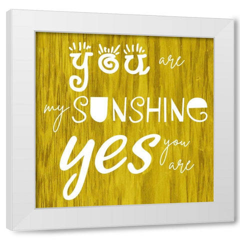 Sunshine Baby White Modern Wood Framed Art Print by Phillip, Jamie