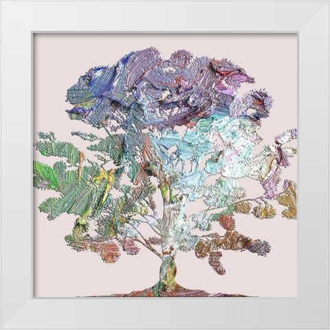 Painted Tree White Modern Wood Framed Art Print by Phillip, Jamie