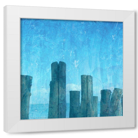 Beach Day White Modern Wood Framed Art Print by Phillip, Jamie