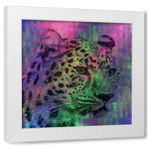 Abstract Lepard White Modern Wood Framed Art Print by Phillip, Jamie