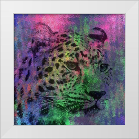 Abstract Lepard White Modern Wood Framed Art Print by Phillip, Jamie