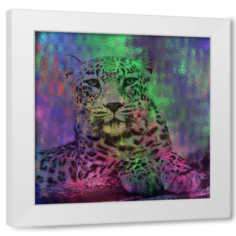 Abstract Lepard 2 White Modern Wood Framed Art Print by Phillip, Jamie