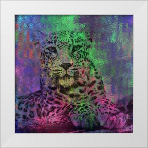 Abstract Lepard 2 White Modern Wood Framed Art Print by Phillip, Jamie